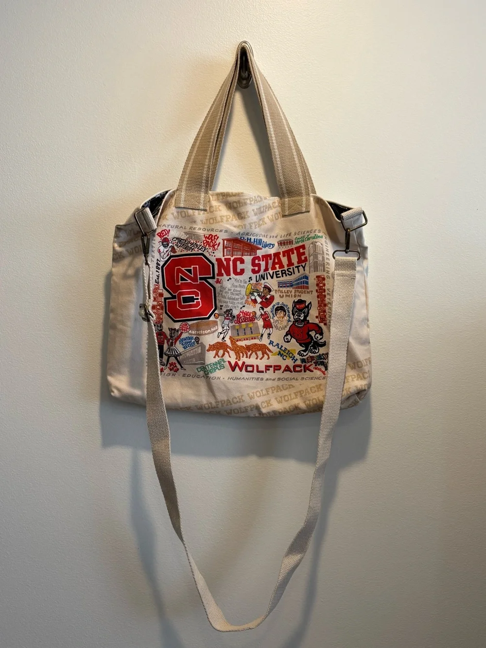 CatStudio || North Carolina State University NC State Collegiate Tote Bag Canvas